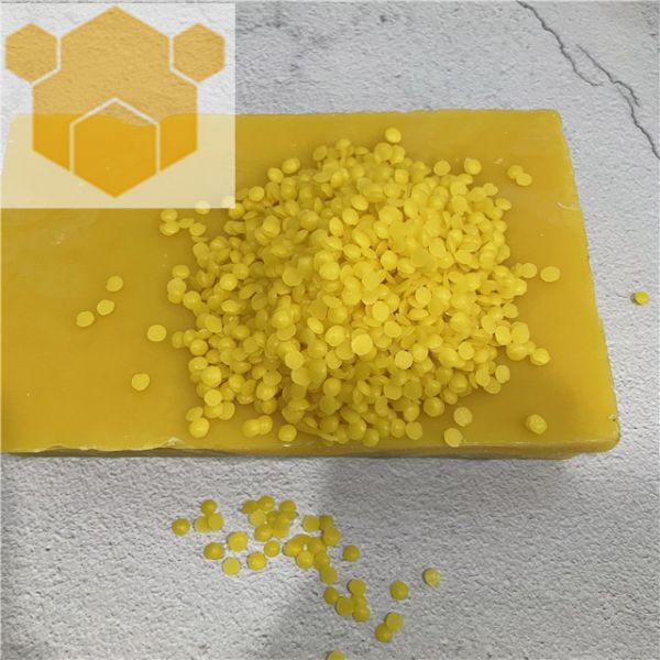 FDA Cosmetic Grade Beeswax Pellets For Lip Balm , Lipsticks Beeswax Beads Yellow