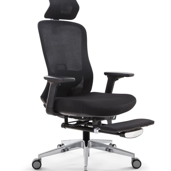 65*50*60cm Rotary Lifting Pulley Boss Office Chair Black Cold Molded Foam SGS