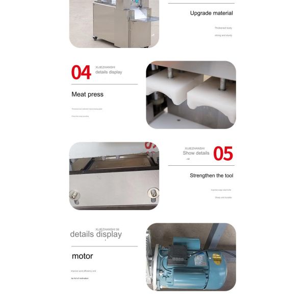 Fully Automatic CNC Operation Meat Slicer Machine for Frozen Meat Adjustable Thickness