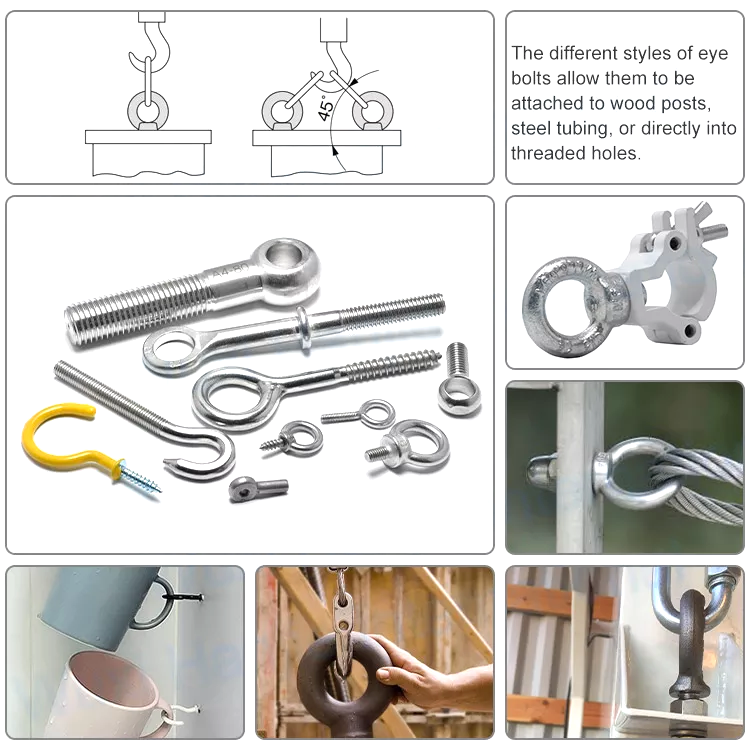 Pequeños 316 tornillos penetrantes de acero inoxidables del ojo de las ovejas de los ojos de la aduana 45m m M8 M10 del gancho del metal abierto del tornillo Din580