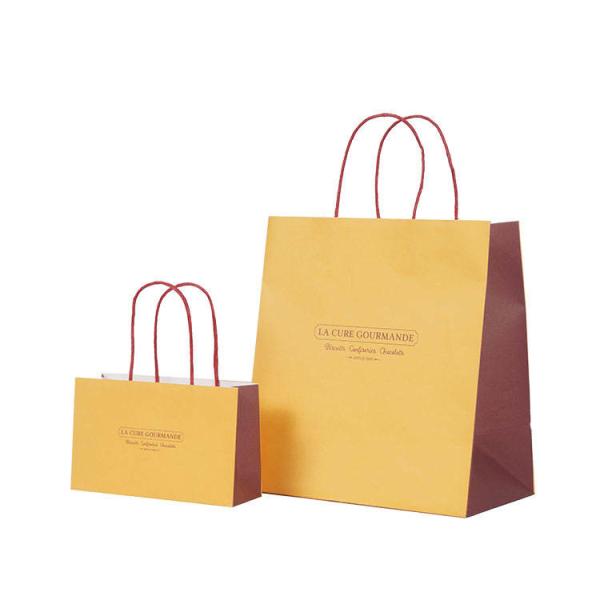 100% Recyclable Kraft Brown Shopping Bags Paperbag Custom Packaging FSC certificate