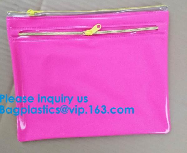 Custom Made Clear Plastic Vinyl Pvc A4 File Bag With Slider k,Vinyl PVC Bags With Slider Zipper, BAGEASE, BAGPLAST