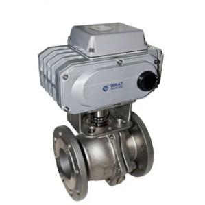 SS316 Pn16 V Port Ball Valve DN15 - DN200 With Electric Regulation Actuator
