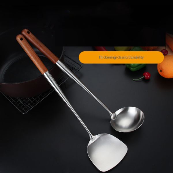 Выдвинутые утвари кухни нержавеющей стали шпателя Rosewood 304 ручки