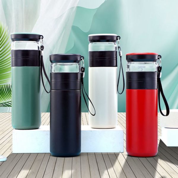 Direct Supply Double Walled Cup Stainless Steel Tea Bottle with Infuser 500ML Capacity