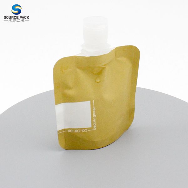 Eco Friendly Liquid Spout Pouch Kraft Paper for Cosmetic Refill Lotion Cream Skin Care