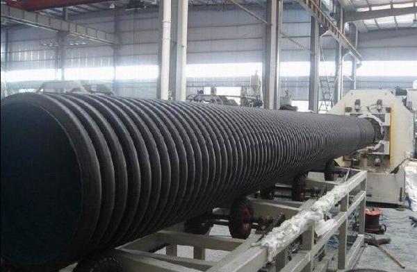 Powerful Plastic Pipe Extrusion Line / Double Wall Corrugated Pipe Machine