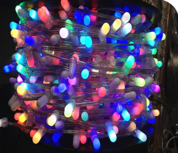 Natal 100m 666 leds 12V flashing LED clip em luz para AU casamento garlanda
