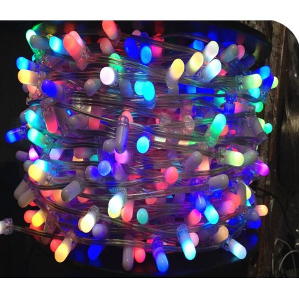50M катушка настройка DC 12V зажимный свет 666 LEDs белый + красный фейри огни ip65 водонепроницаемый