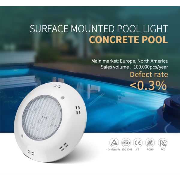 Поверхностный держатель IP68 Dimmable привел ПК света 18X1W бассейна прозрачный