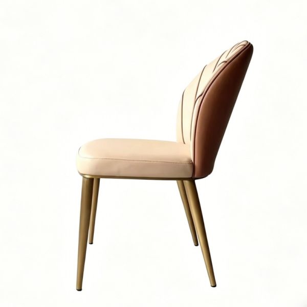 IM-202 Metal Restaurant Chair, Modern Shell-Back Dining Chair with Customizable Frame