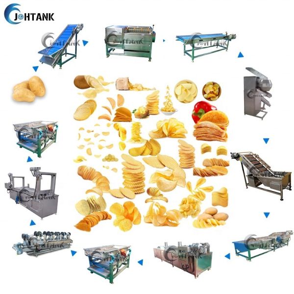 304 pommes frites surgelées d'acier inoxydable faisant la ligne 200kg/h