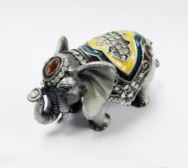 Alloy Elephant Jewelry Box Small Jewelry Box elephant metal jewelry boxes elephant shape bejeweled box
