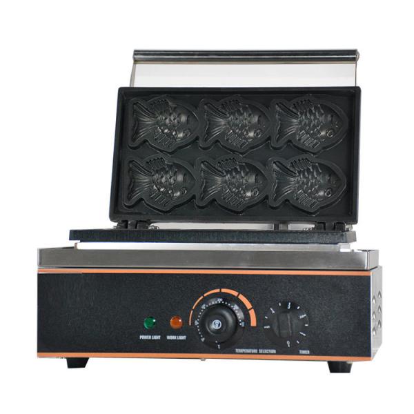 Equipamento de cozinha de hotel Commercial Forma de peixe bolo Waffle Cone Maker Nonstick Elétrico