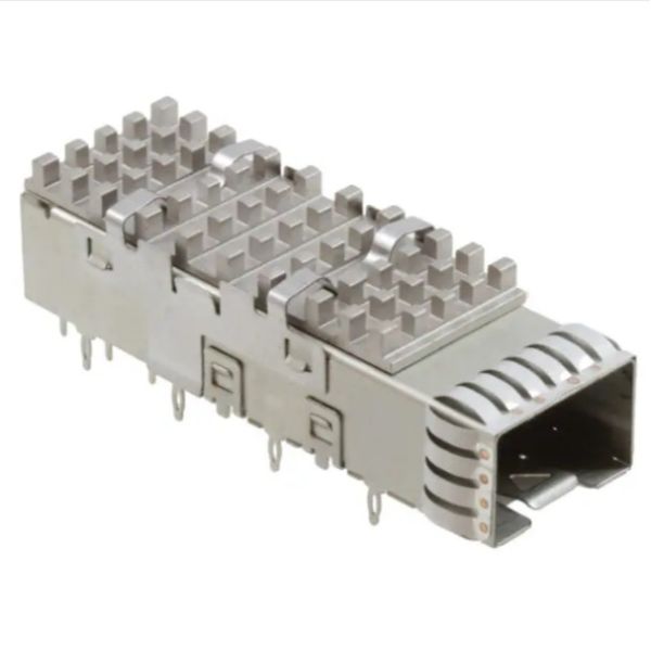 2007464-1 SFP+ Cage Assembly With Heat Sink Press-Fit Through Hole