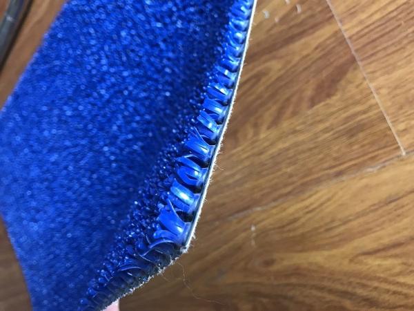 15mm Waterproof PE Grass Door Mat Artificial Plastic Grass Carpet Blue Color