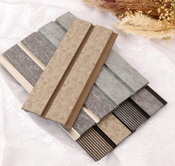 3D Boards Wood Plastic Composite WPC PVC Wall Panel for Household Interior Wall Decor