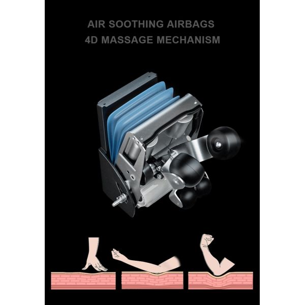 AI Voice 136cm SL Track 4D Massage Chair With ABS Cover