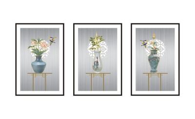 Engraved SS Metal Frame Art Background Hanging Paintings