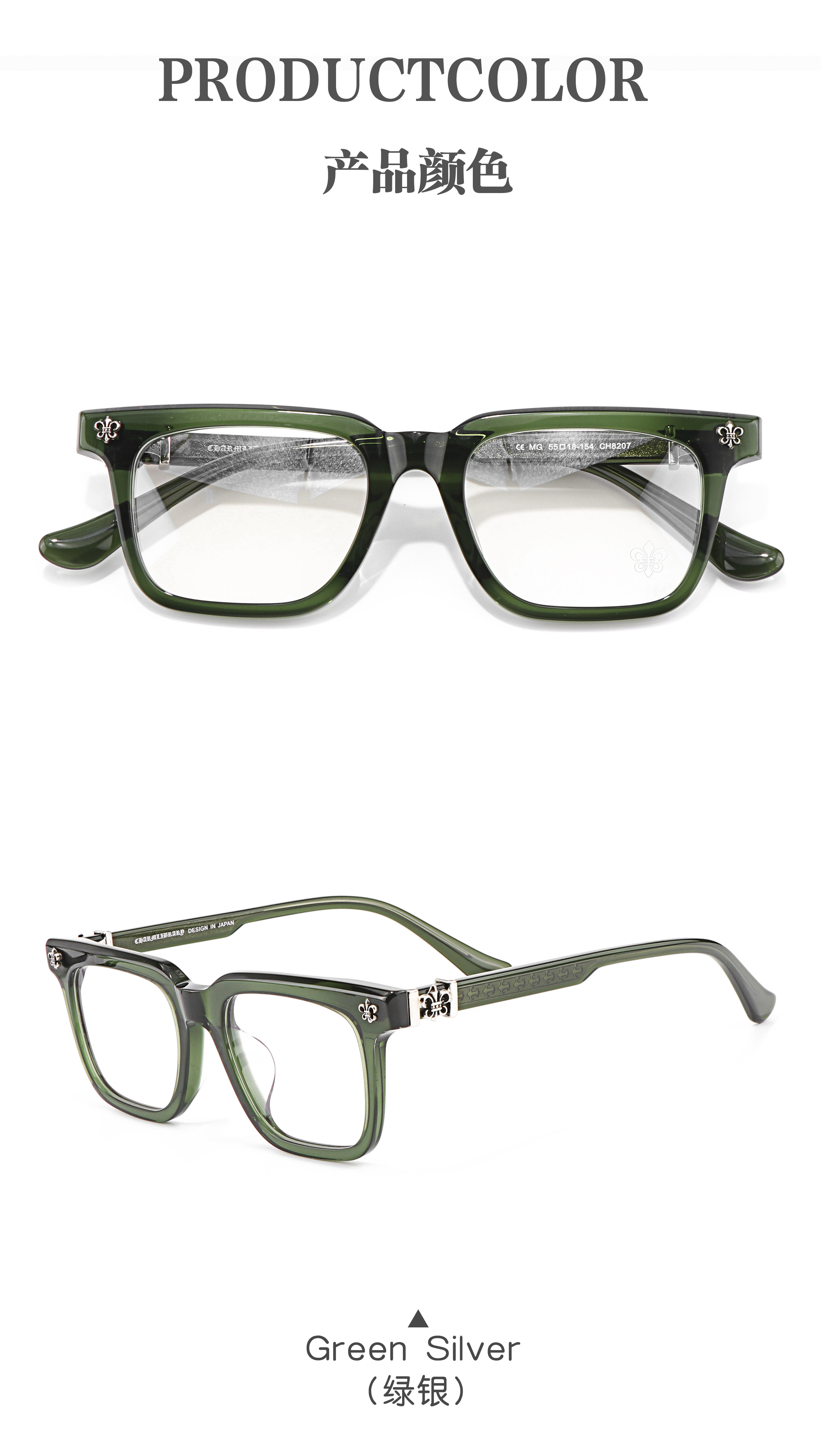 Good Quality Light Acetate Black Silver Gold Optical Prescription Presbyopia Multifocal Glasses Shop Eyeglass Frame for Women