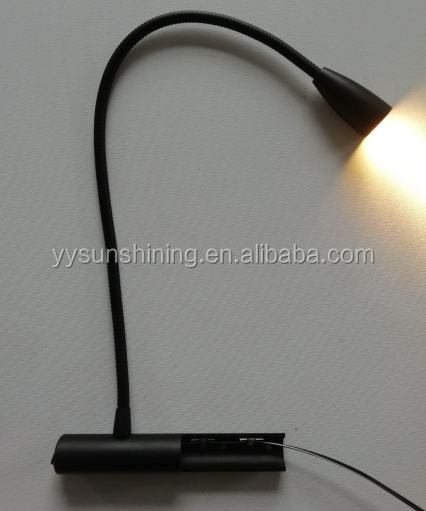 Wall Mounted LED Bedside Reading Lamp 3W for Children Room Flexible Gooseneck Arm
