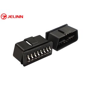 Customize J1962 16 Pin 24V OBD 2 OBD2 OBDII Male Connector With Curved Pins