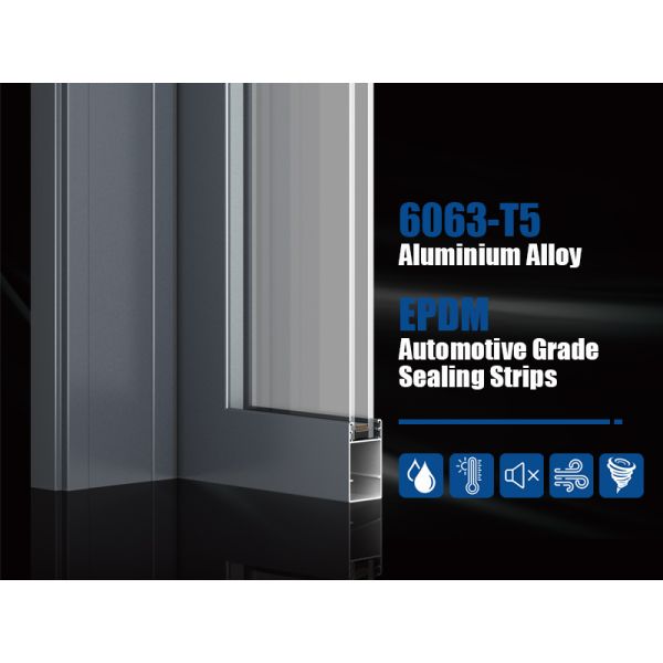 Modern Style Double Glass Aluminium Interior Casement Door Living Room Swing Door