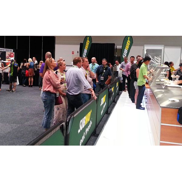 PVC Coffee Shop Barriers Weatherproof Light Weight For Advertising Event Exhibitions