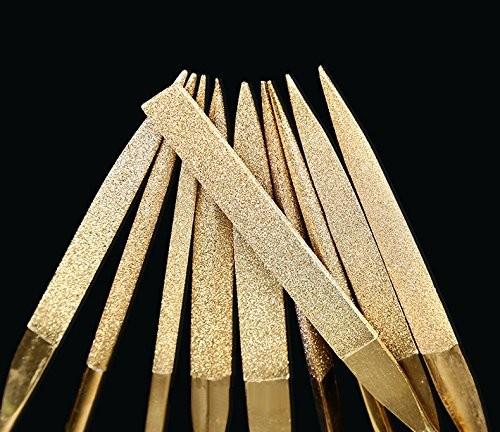 3 * 140 mm Titanium Coated Diamond Micro Files Excellent Surface Finish For Soft Metal Wood