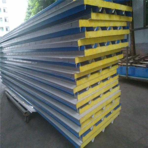 blue color insulated glass wool sandwich roof panel 5500 x 960 x 50mm