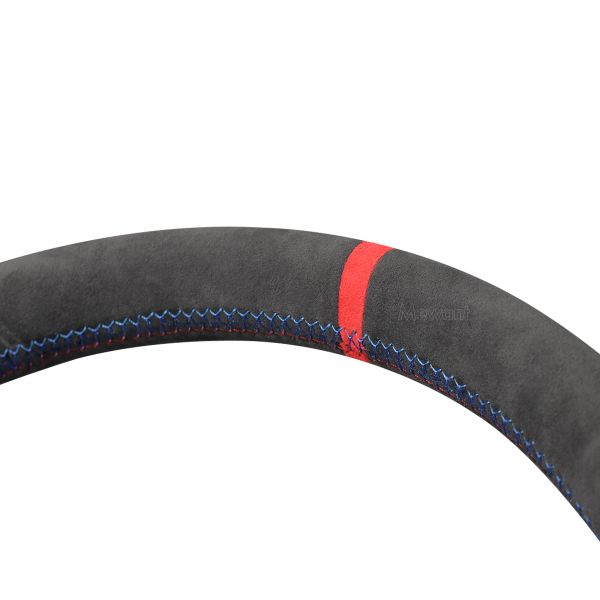 Custom Soft Embossed Athsuede Steering Wheel Cover for CX-3 Mazda 3 Axela 2019-2023