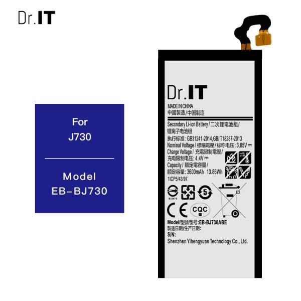 Gold Plated Surface Samsung Phone Batteries BJ730 3600mAh OEM Service