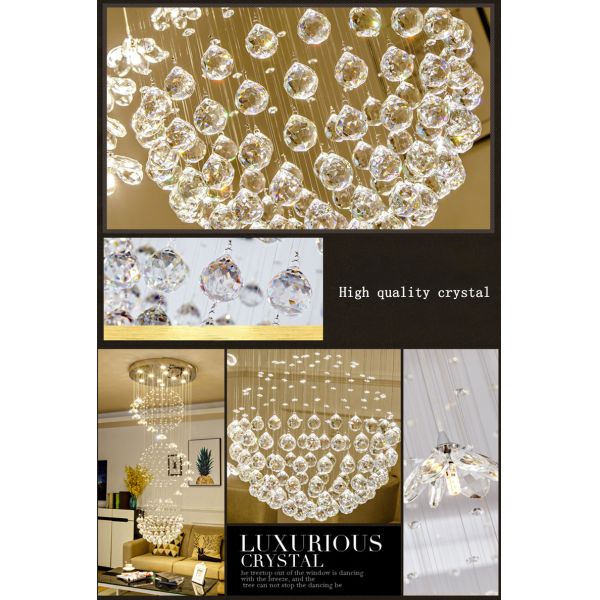 Modern Long Staircase Crystal Chandelier Lighting Indoor Lighting Hanging Luster(WH-NC-27)