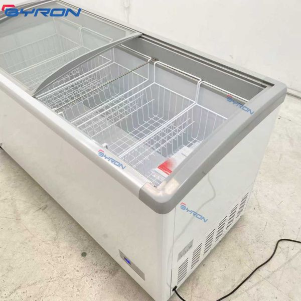 Commercial Glass Top Display Chest Freezer Ice Cream Refrigerator Customized
