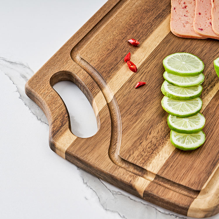 Большая Washable плаха акации с пазом сока для кухни
