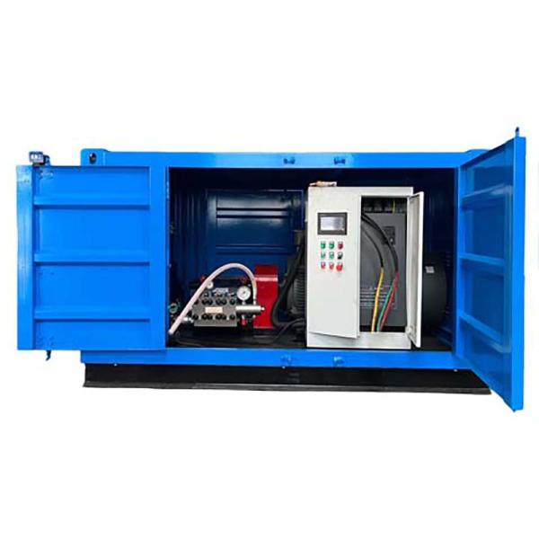Sistema de chorro de agua a alta presión eléctrico de 2500 bar, diseño de contenedor cerrado de 132KW