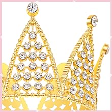 Gold Crown Cake Topper, 6 Pieces Happy Birthday Cake Toppers, Princess Crown Cake Decorations, Mini Crowns For Flower