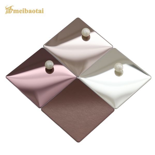 ASTM Cold Rolled Stainless Steel Plate Gold Rose Four Feet Sustainable for Construction and Decoration