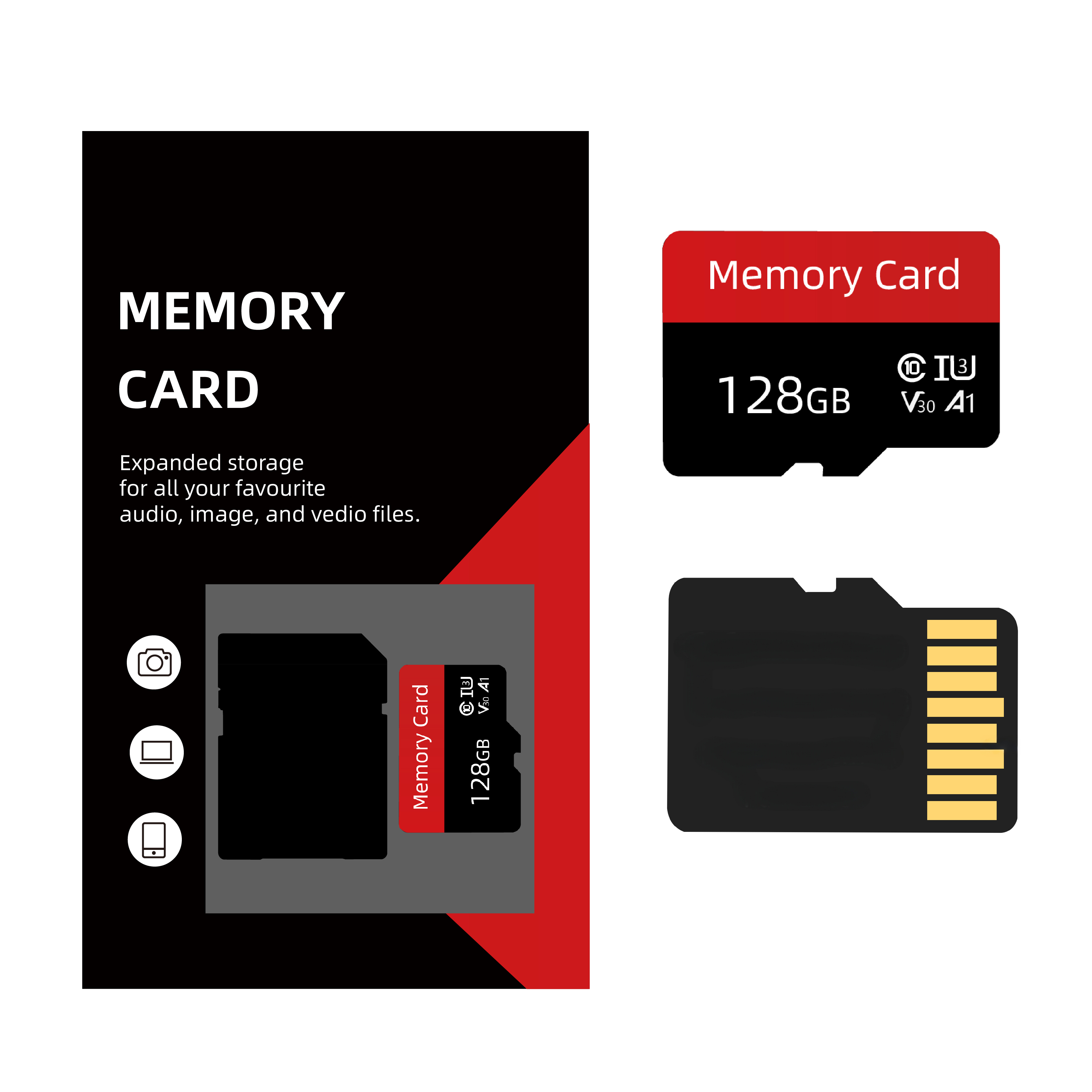 Micro Memory Card CE RoHS Certified Music Player Memory Card 256gb 128gb