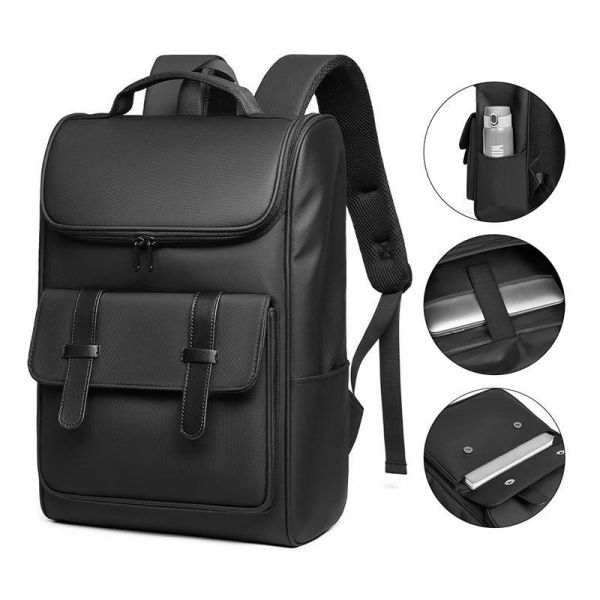 Широкое открытие на верхней большой деловой рюкзак вмещает 15,6 дюйма ноутбук