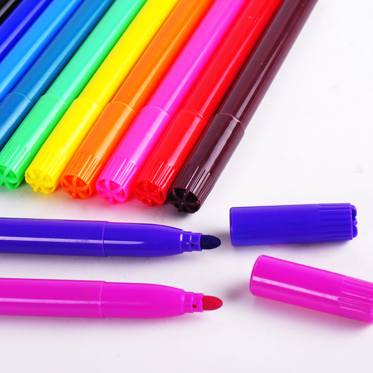 Factory Direct Wholesale 12pcs Felt Tip Jumbo Scented Watercolor Pen
