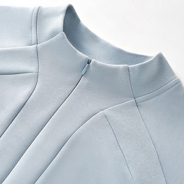 Custom OEM Lycra Pique Stretch Half Zip Sweatshirt, Jelly Double Sided Fabric Casual Pullover