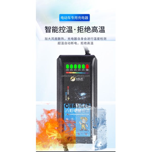 48v 60v 72v 32ah 40ah 50ah Portable 12V Three-Stage Lead Acid Battery Intelligent 20A Battery Charger with SCP Function