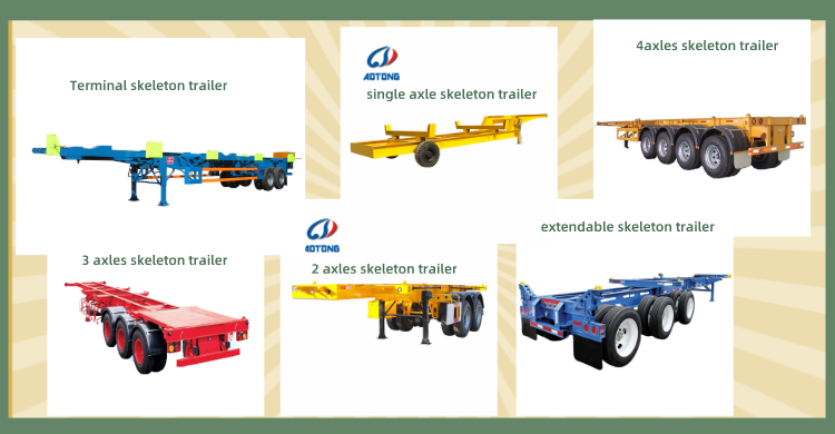 Подвеска Лист-пруга/воздушная подвеска трехосный скелетный прицеп для контейнерной перевозки