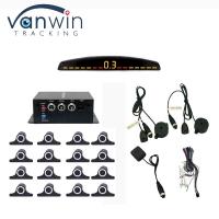 Aide à l'arrière de la voitureAuto Parktronic Capteur de stationnement LED avec 16 capteurs Retour de secours Moniteur de stationnement de voiture Système de détecteur de rétroéclairage