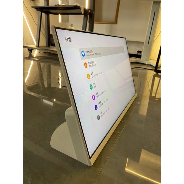 13.3 pulgadas mesa de escritorio super delgado quiosco pequeña señalización LCD digital en la mesa reproductor de publicidad wifi portátil