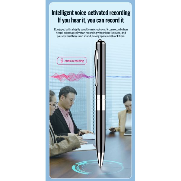 Lightweight Voice Activated Recorder With Playback Audio Recording Device For Meetings MP3