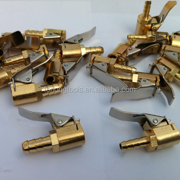 Stock 6MM 8MM Car Tyre Wheel Tire Air Chuck Inflator Pump Valve Clip Connector for Universal Vehicles Ready to Ship