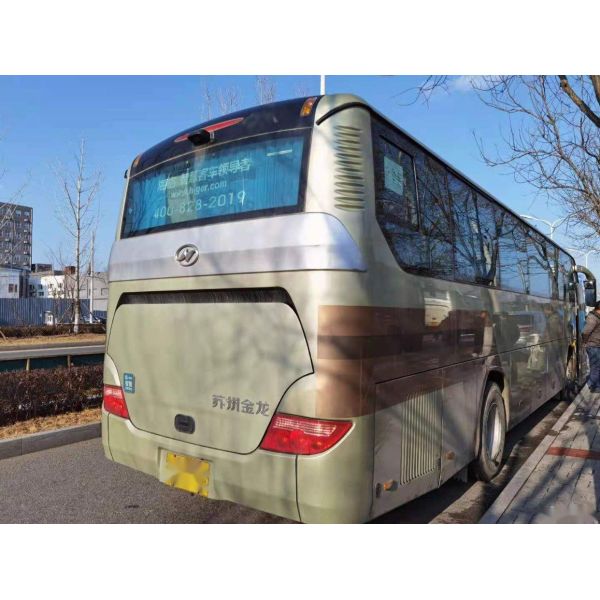 LHD Rear Engine Higer Brand Model KLQ6115 Passenger Bus Steel Chassis Used Coach Bus 53 Seats