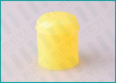 24/415 Yellow Round Plastic Flip Top Caps For Hand Sanitizer Bottle